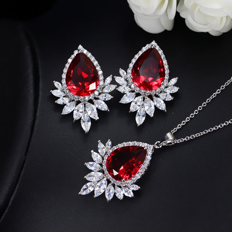 Pendant Necklace with Matching Earrings
